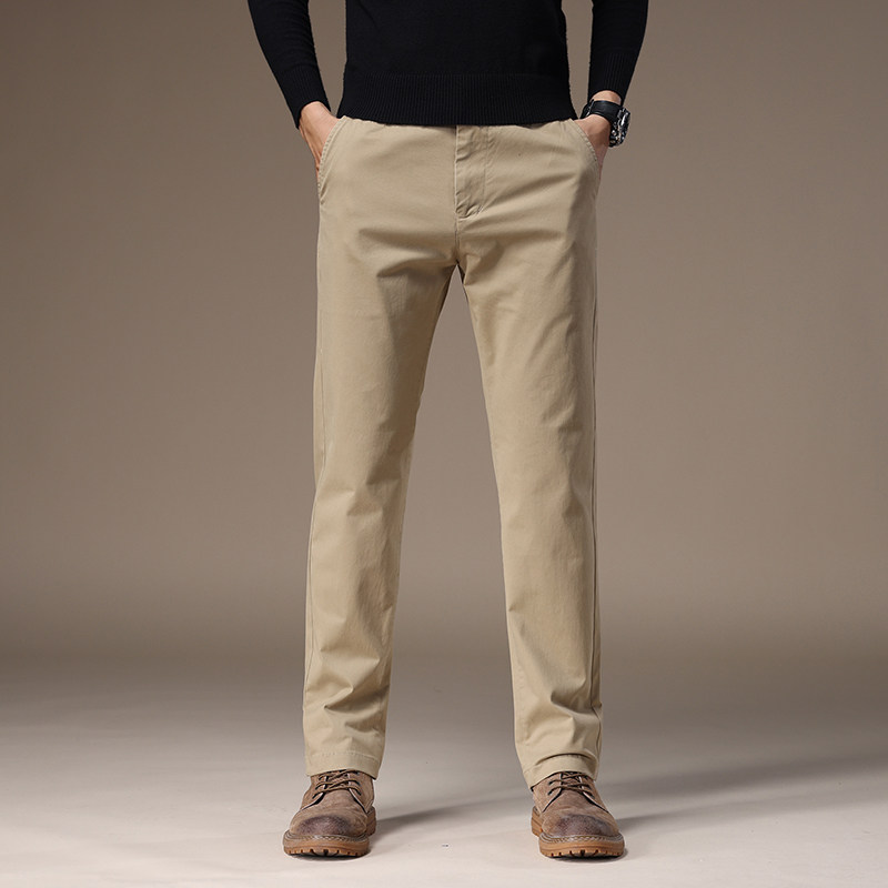 厚款休闲裤男士宽松直筒秋季男裤中青年春秋长裤2026新款纯棉裤子