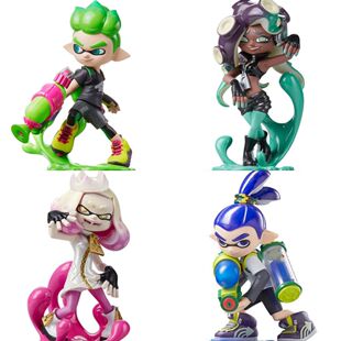 喷射战士蓝绿乌贼娘模型粉鱿鱼女孩摆件蓝喷射男孩手办涂鸦3d周边