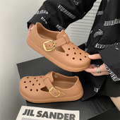 勃肯鞋 百搭凉拖鞋 女款 EVA外穿不臭脚包头半拖网红时尚 洞洞鞋 夏季