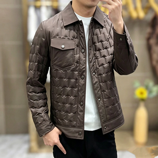 2026秋冬季新品翻领轻薄羽绒服外套欧货高端修身时尚休闲90白鸭绒
