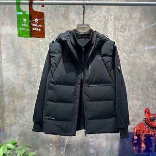 2025冬季新品两件套羽绒服马甲外套欧货高端修身时尚休闲90白鸭绒