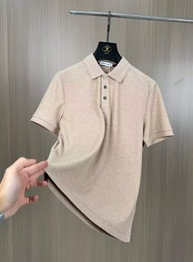 BUNERYNOBLE短袖Polo衫2026夏季新品欧货高端纯色珠地棉修身休闲