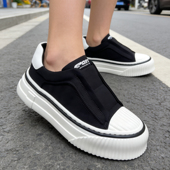 欧货高端低帮厚底时尚 一脚蹬帆布板鞋 休闲AD91508 新品 2026春夏季