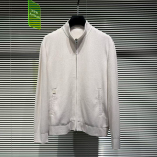 简约休闲老钱风男 立领针织夹克外套欧货高端纯色修身 2026春季 新品