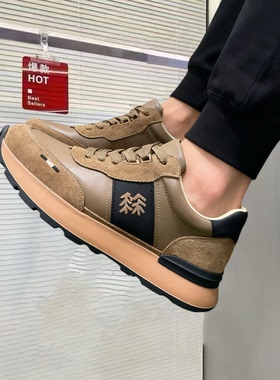 2025冬季新品头层牛皮加绒运动时尚休闲鞋欧货高端低帮厚底ST183