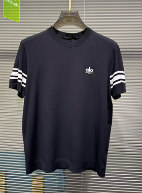 HCE潮牌针织伊力特冰丝短袖T恤2026夏季字母刺绣新品修身时尚休闲