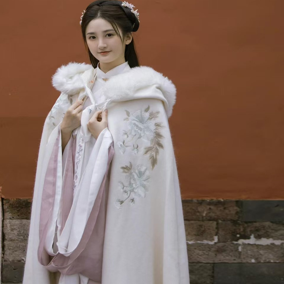 汉服斗篷冬装女成人秋冬季明制古风披风古装加绒加厚中式女款冬季,女装/女士精品,汉服套装,淘宝优惠券,粉丝福利购,淘宝优惠卷