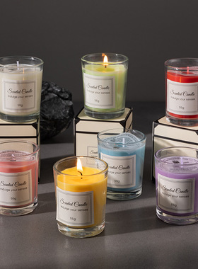 Soy wax smoke-free creative fragrance candle with hand gift