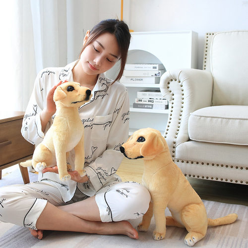 Cute Dog Plush Toy Labrador Companion Sleeping Pillow