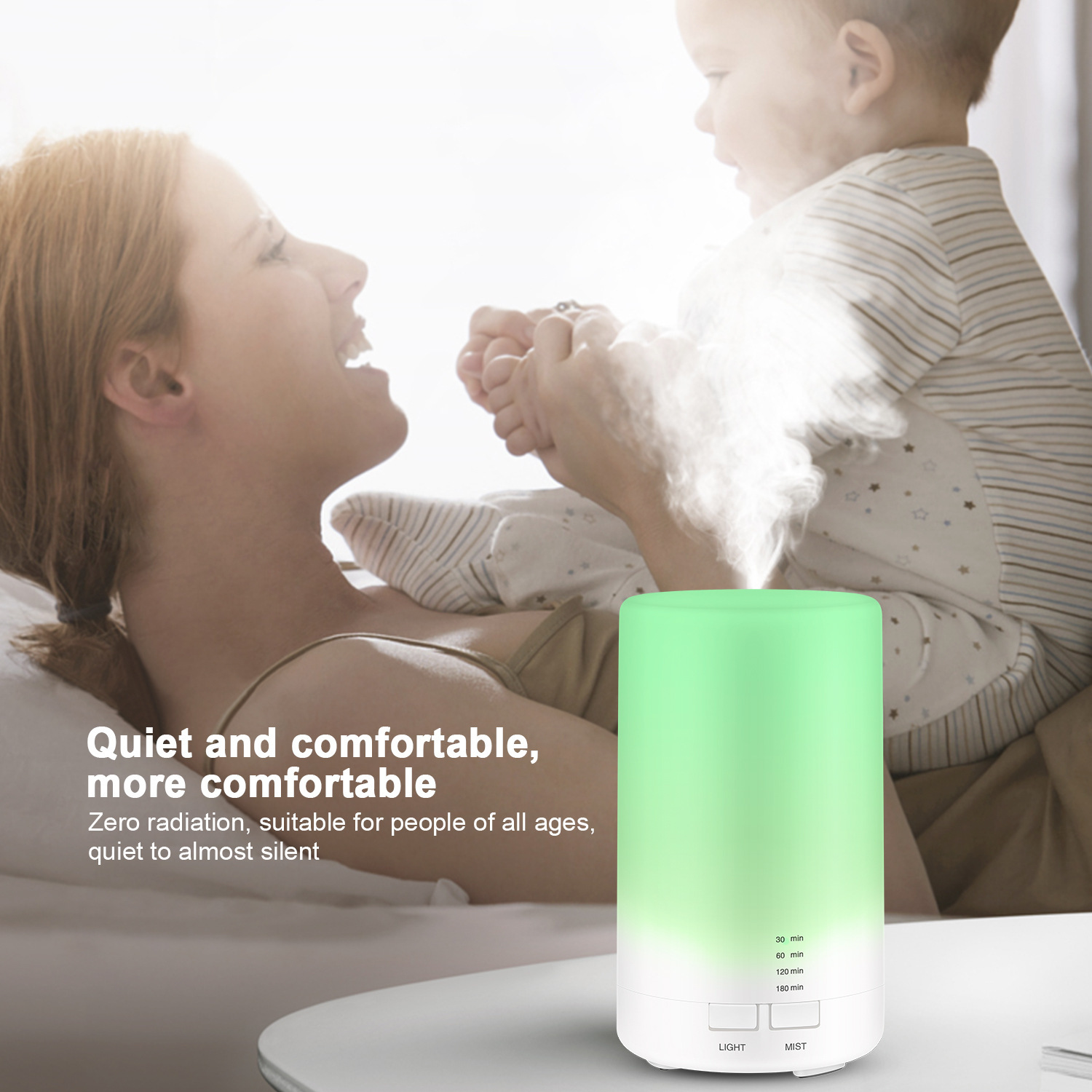 Ultrasonic Aromatherapy Machine with Silent Humidification