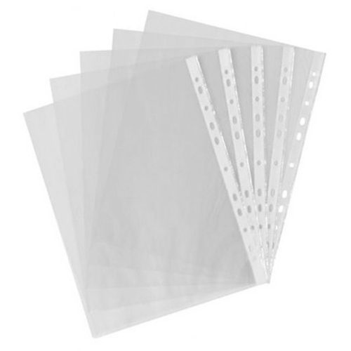 New 100pcs A4 PP Punched Punch Pockets Folders Filing