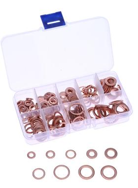 200pcs Copper Washer Sealing Ring Gasket Flat