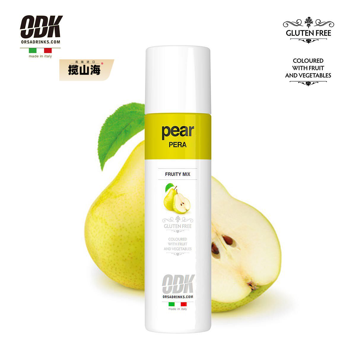 ODK梨子果酱750ml/1kg 意大利进口 口味自然专业调饮果汁感足