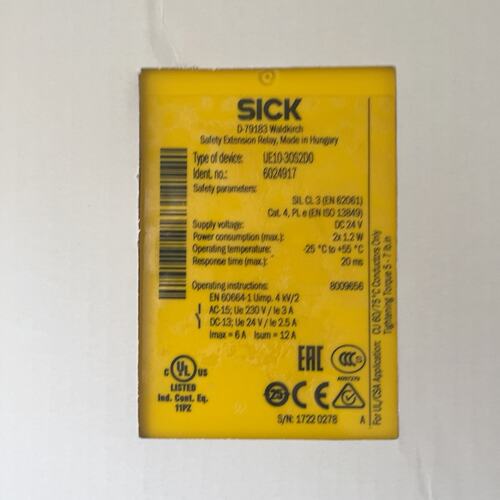 议价正品SICK西克安全扩展继电器，型号UE10-30S2D可维修