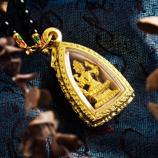 泰国佛牌四面牌掩面牌吊坠佛系牌外壳挂绳盒项链男女链子包壳泰国