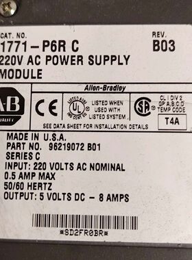 AB模块：1771一P6R  C  实物拍摄