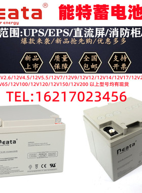 NEATA能特蓄电池NT12V2.3a2.6a4a5a7ah9a14a17a24a33a38a65a100ah