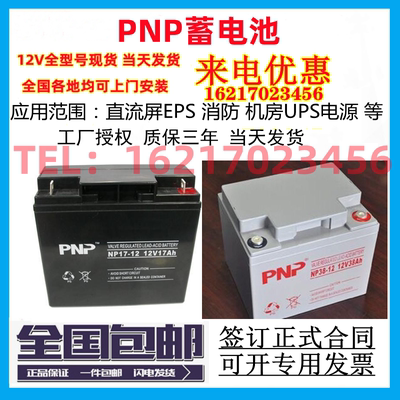 PNP蓄电池NP/NPG-12V24A38A65A100AH120AH7a12a17a150ah200ah消防