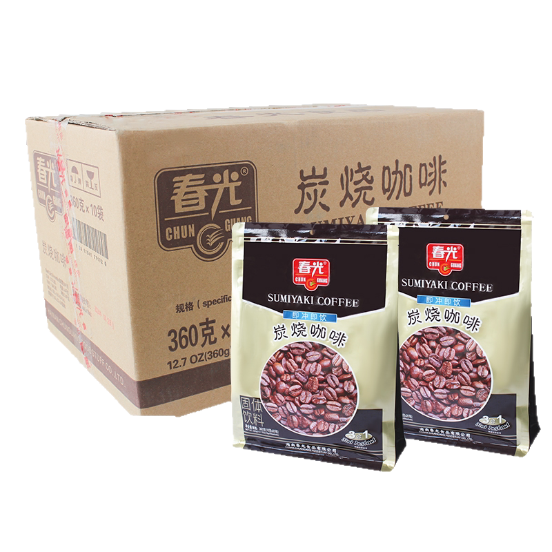 海南特产正品整箱360g春光炭速溶咖啡