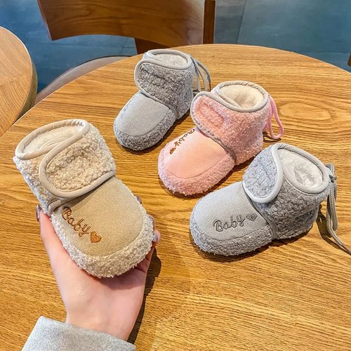 保暖加绒秋冬婴幼儿软底学步鞋