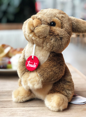 意大利trudi野兔Peter兔子毛绒玩具兔子公仔礼物娃娃彭冠英同款