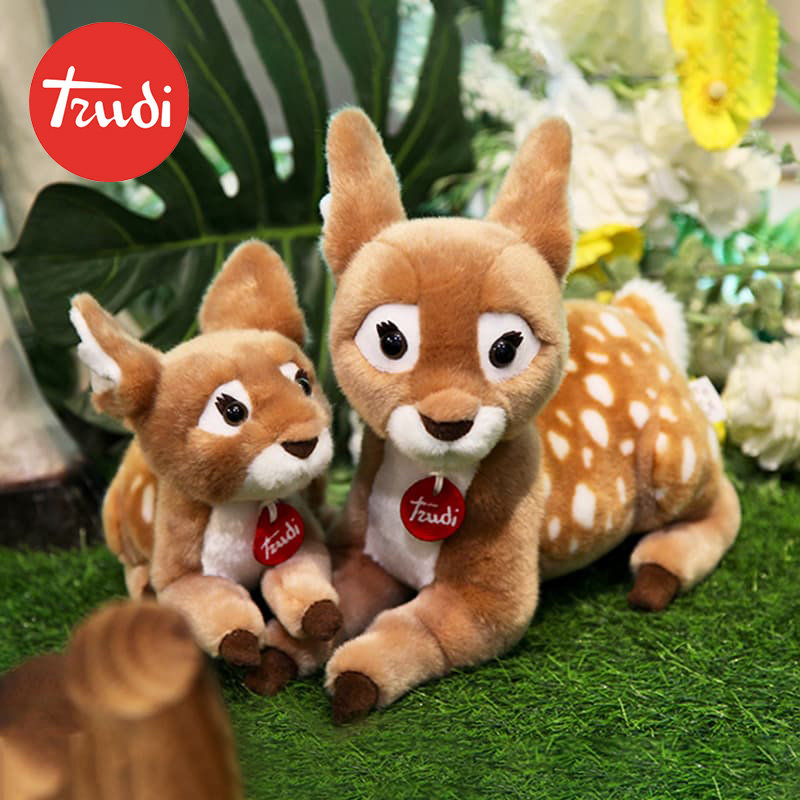 意大利trudi梅花鹿毛绒玩具鹿公仔可爱玩偶生日礼物吉祥物娃娃
