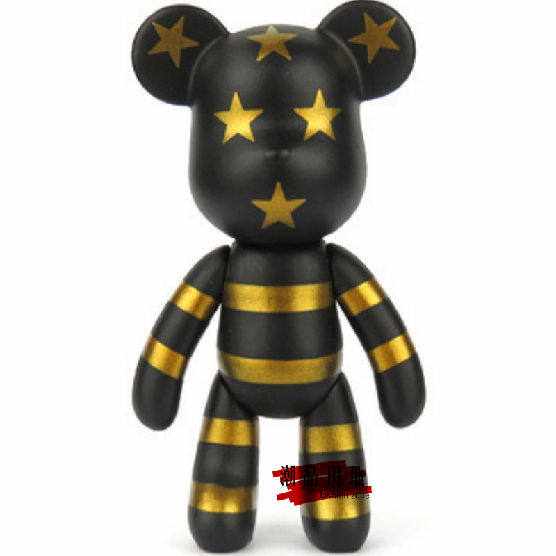 正版暴力熊popobe15寸 超大号美国旗特别版家居 摆件关节可动公仔