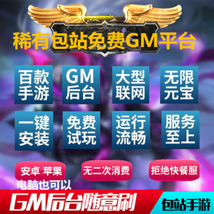 稀有包站GM后台内置版手游安卓盒子苹果大型联网仙侠传奇无限元宝