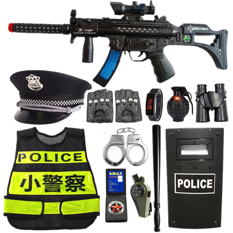 儿童小玩具套装备头盔大盖帽小交警帽子过家家亲子道具男孩子