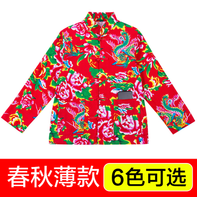 东北大花布纯棉春秋薄款年会衣服
