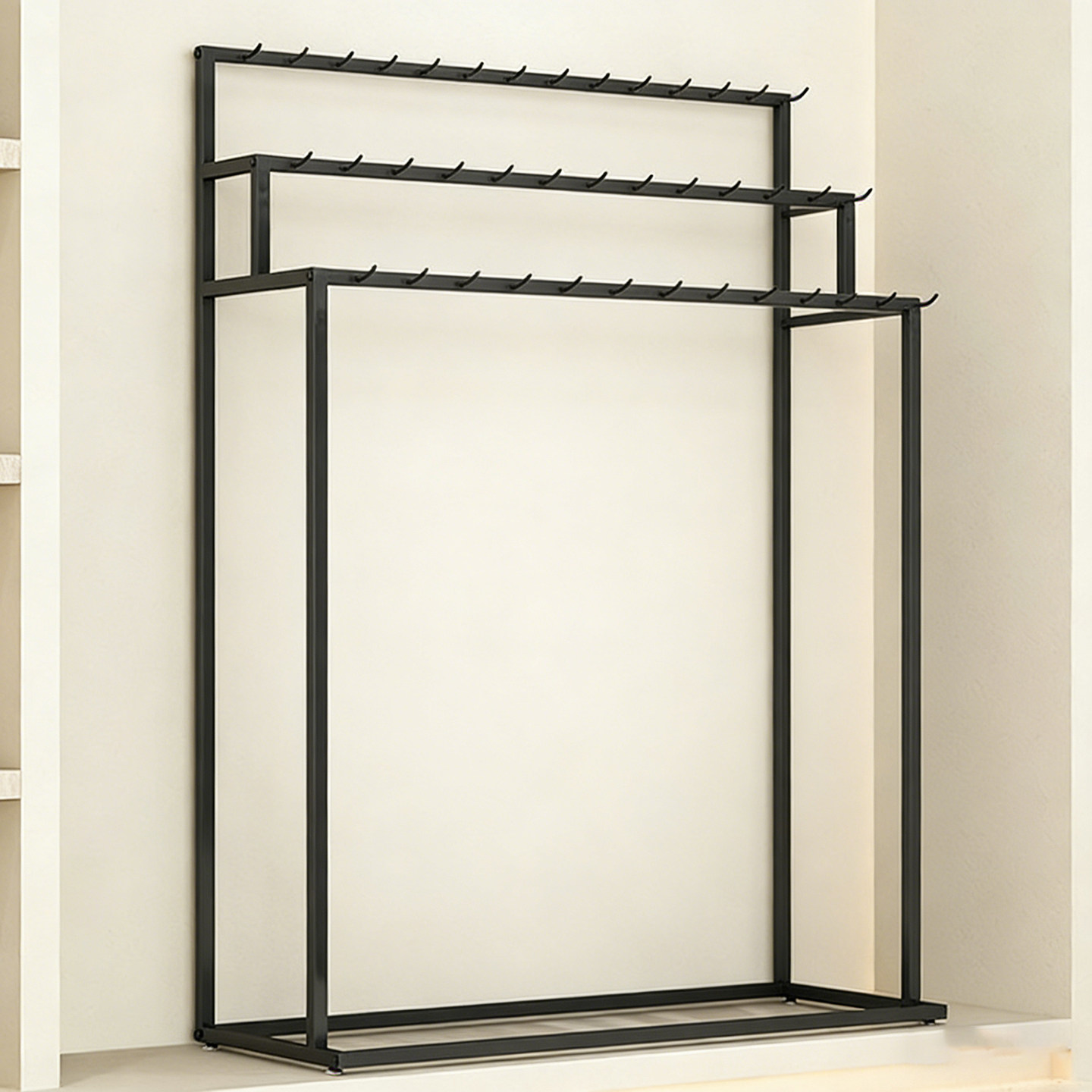 腊肉晾晒架厨房落地烤鸭火腿肠收纳架家用多功能猪肉羊肉牛肉架子