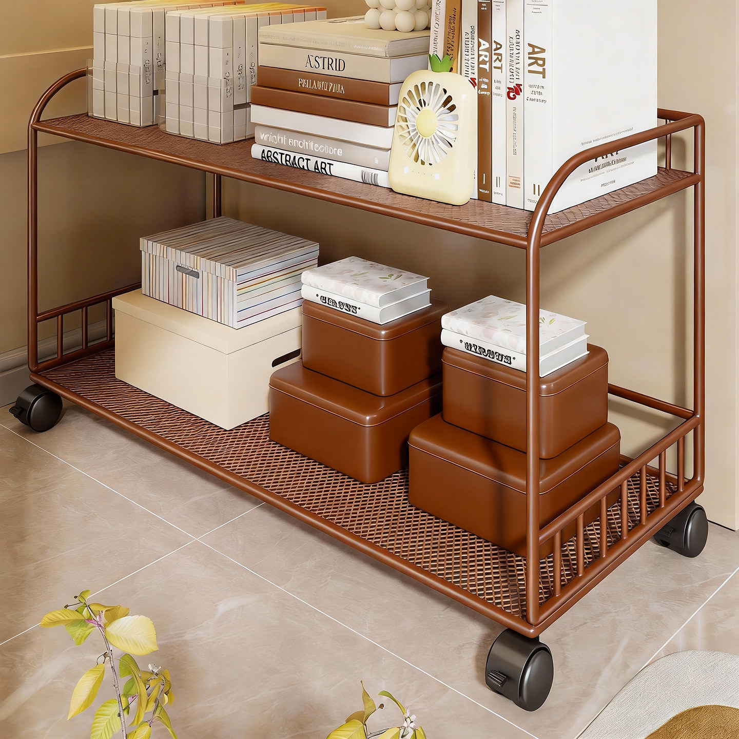 桌下书架落地多层置物架可移动书本收纳架书包课本置物架一体书柜,住宅家具,书架,淘宝优惠券,粉丝福利购,淘宝优惠卷