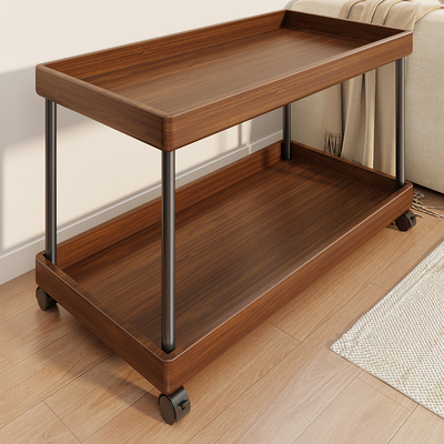 实木沙发边几可移动小茶几卧室床头置物架子小户型床边分层收纳柜