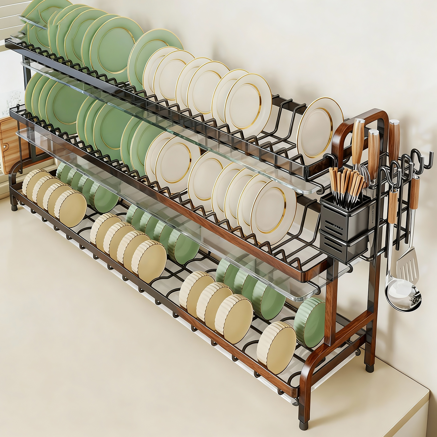 厨房碗碟收纳架碗架沥水架家用