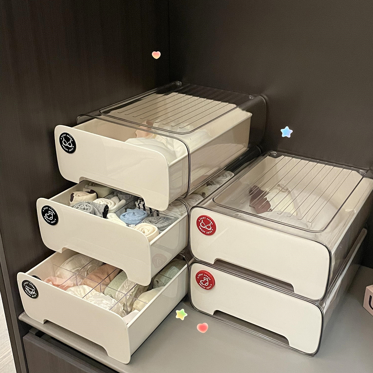 内衣收纳盒抽屉式贴身衣物整理盒