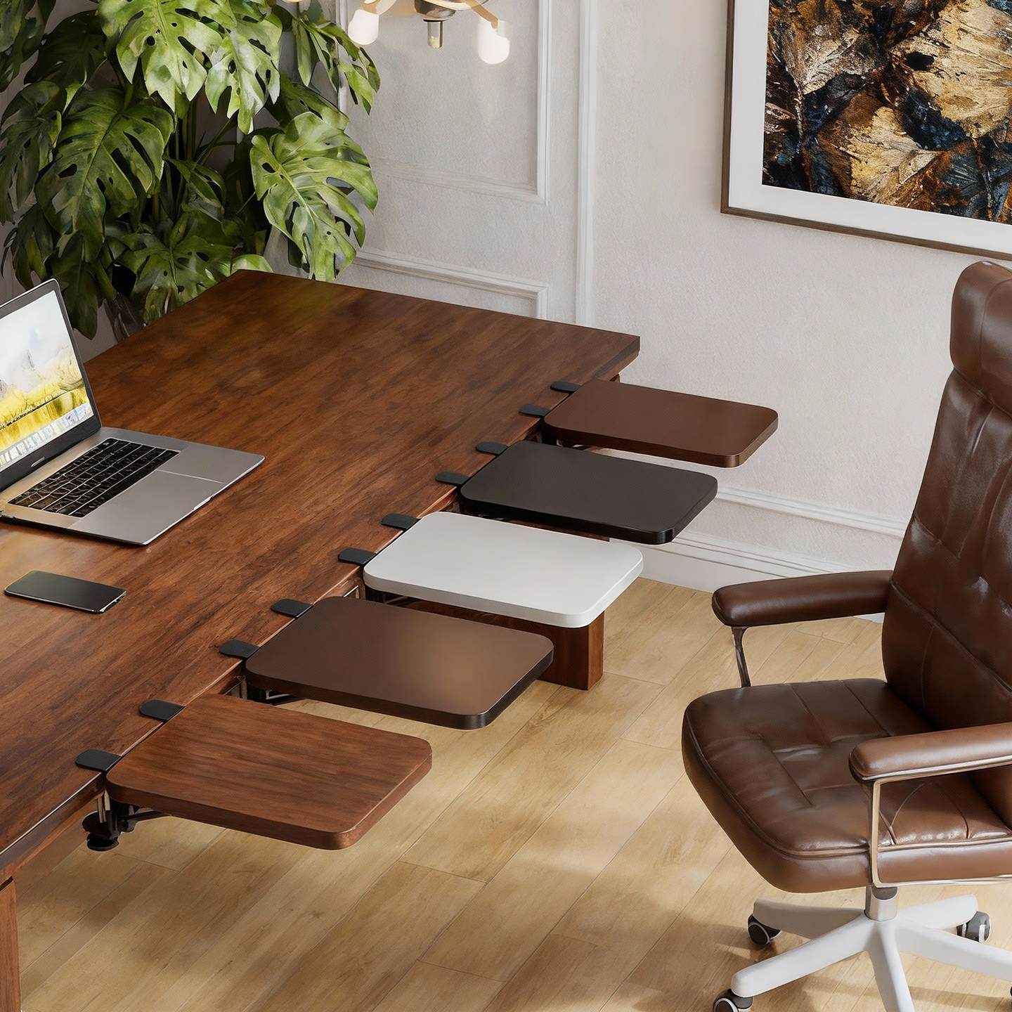 可折叠桌面延长板办公桌扩展神器