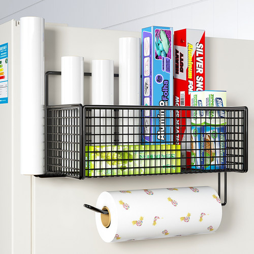 保鲜膜免打孔多功能收纳架