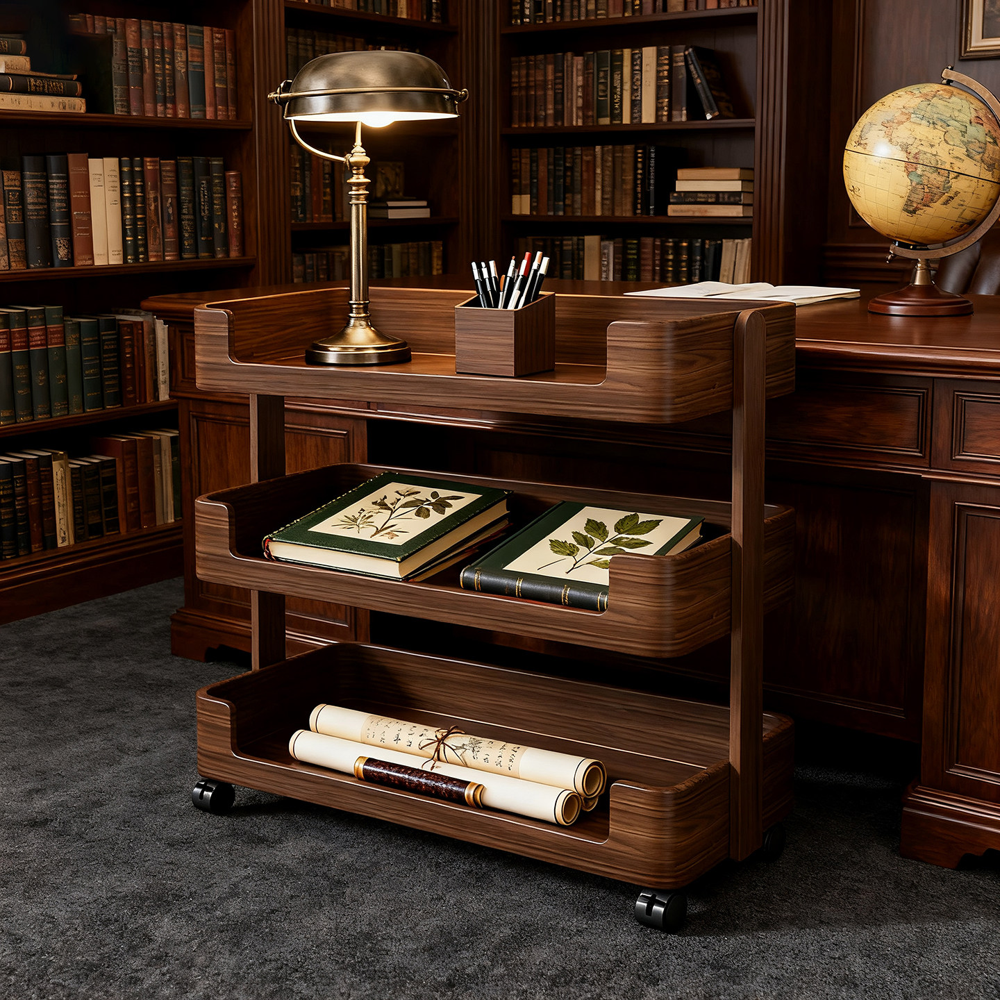 书架置物架书房落地多层收纳架