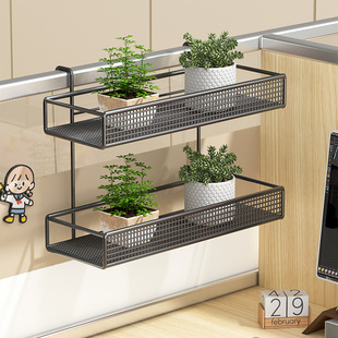 宿舍桌上台面用品盒 办公室收纳置物架工位整理神器桌面挂篮悬挂式