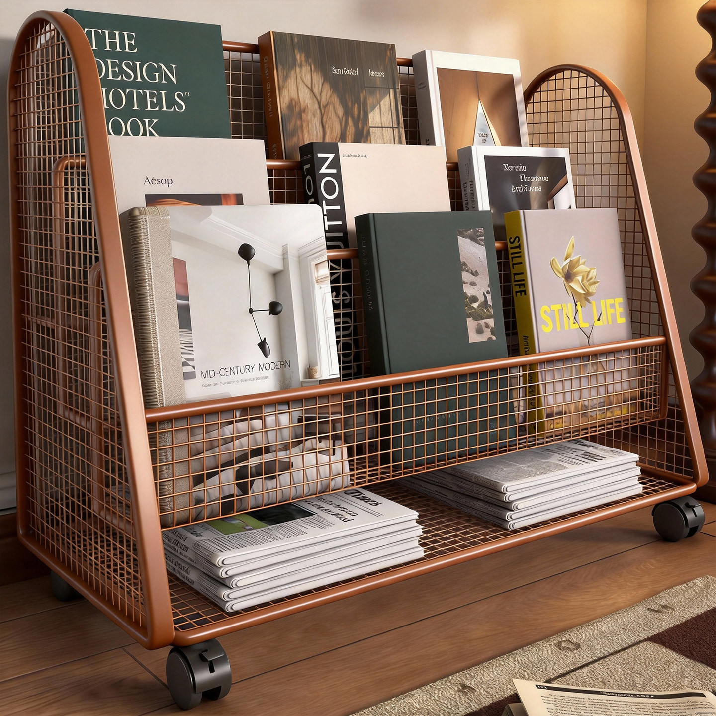 书报架杂志报刊收纳架落地可移动展示架宣传手册摆放架书籍整理架,住宅家具,书报架,淘宝优惠券,粉丝福利购,淘宝优惠卷