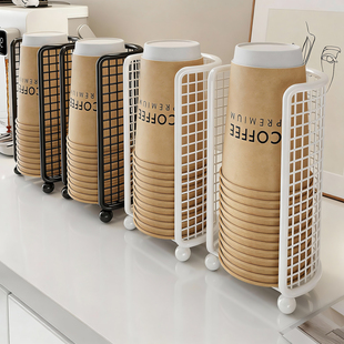 一次性杯子叠层置物架桌面纸杯塑料杯倒扣取杯器多功能杯子沥水架