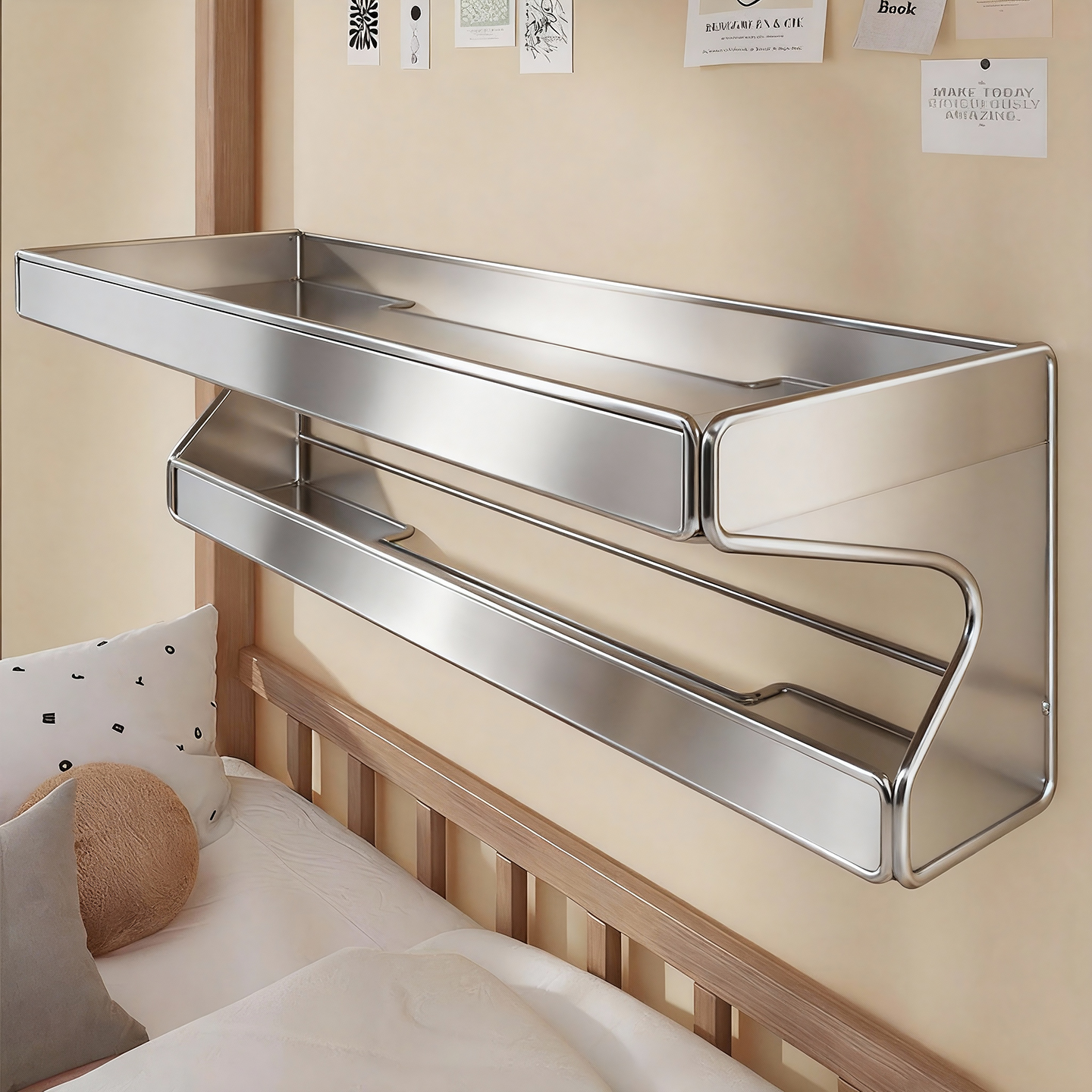 插板插排置物架墙上免打孔理线器