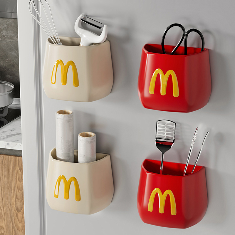 家用壁挂式免打孔收纳架子