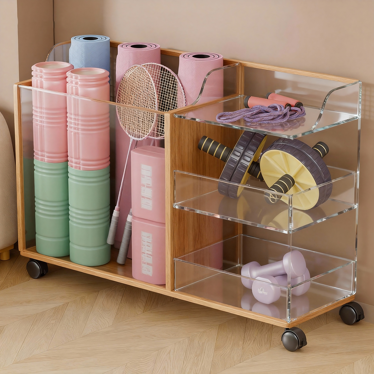 健身器材整理筐瑜伽用品收纳筐