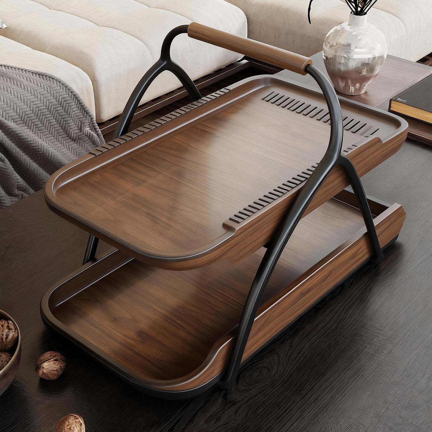 客厅中古风水果盘茶几桌面实木零食架桌面高颜值瓜果干果置物架,餐饮具,果盆/果盘/果篮,淘宝优惠券,粉丝福利购,淘宝优惠卷