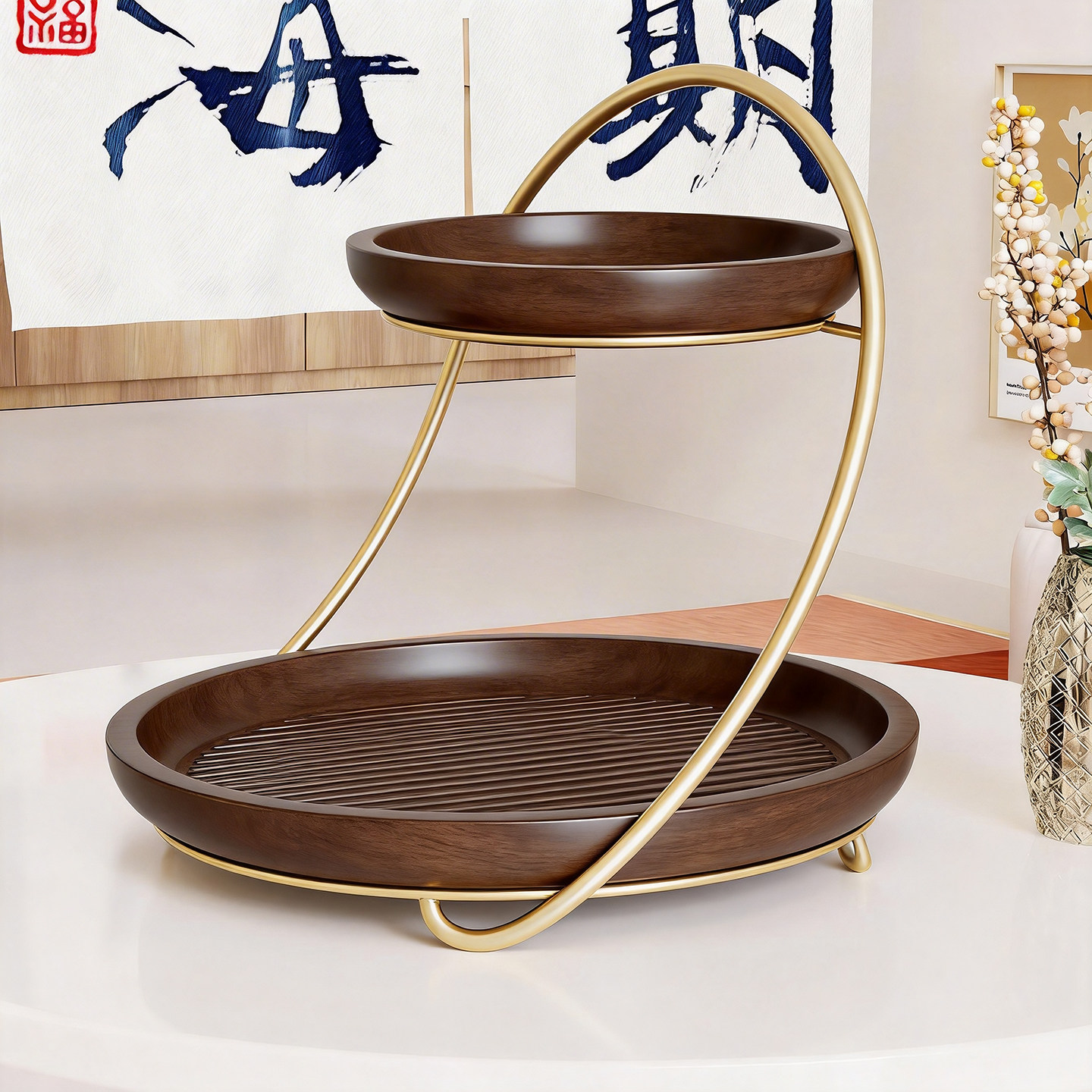 糖果收纳盘家用零食饼干放置盘桌面水果收纳篮客厅甜品点心摆放盘