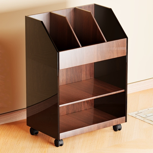 桌下书架小推车置物架分层书本摆放架家用学生课本收纳架桌边书柜