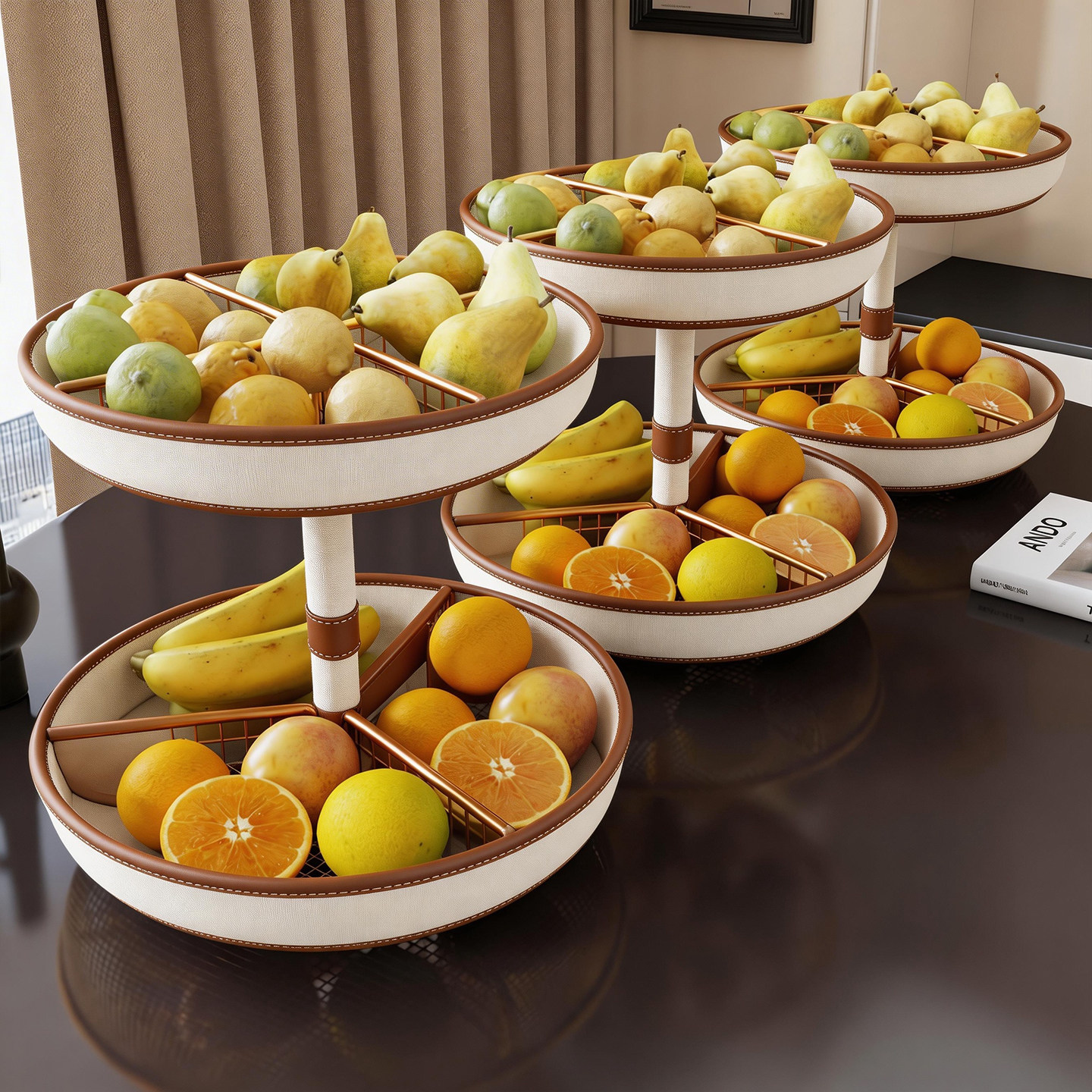 桌面水果盘客厅茶几干果零食收纳摆放盘餐桌高颜值瓜果糖果点心盘