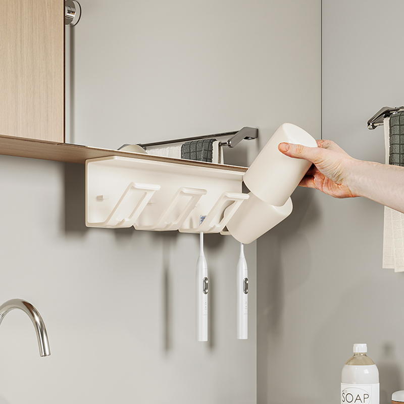 牙刷置物架漱口杯牙杯镜柜底