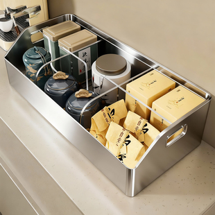 调料收纳盒厨房台面袋装盐调味品瓶罐包整理神器多功能分格储物盒